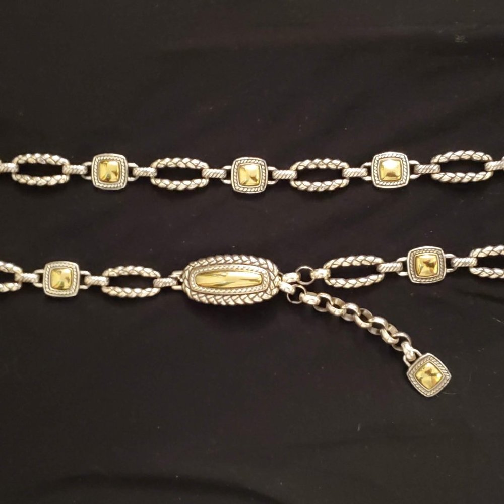 Vintage Brighton Chain Belt, Size Medium